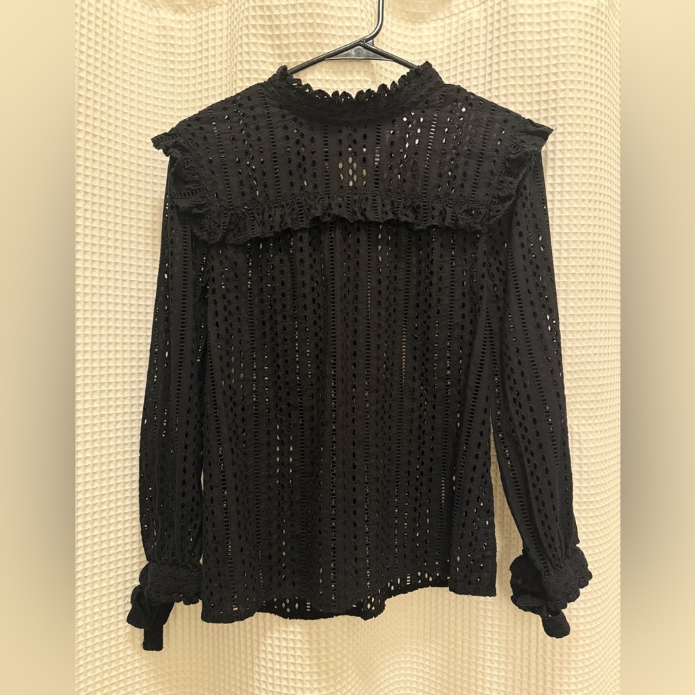 Madewell Longsleeve Eyelet Blouse - Size Small